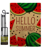 Watermelon Summer - Fun In The Sun Summer Vertical Impressions Decorative Flags HG192185 Made In USA