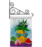 Hello Pineapple - Fun In The Sun Summer Vertical Impressions Decorative Flags HG192196 Made In USA