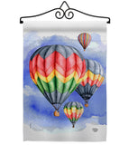 Summer Hot Air Balloon - Fun In The Sun Summer Vertical Impressions Decorative Flags HG192198 Made In USA