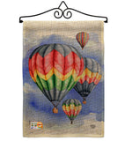 Summer Hot Air Balloon - Fun In The Sun Summer Vertical Impressions Decorative Flags HG192198 Made In USA