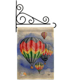 Summer Hot Air Balloon - Fun In The Sun Summer Vertical Impressions Decorative Flags HG192198 Made In USA