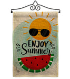 Enjoy Summer - Fun In The Sun Summer Vertical Impressions Decorative Flags HG192229 Made In USA