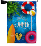 Summer Chilling - Fun In The Sun Summer Vertical Impressions Decorative Flags HG192347 Made In USA