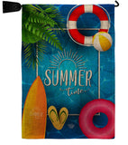 Summer Chilling - Fun In The Sun Summer Vertical Impressions Decorative Flags HG192347 Made In USA