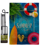 Summer Chilling - Fun In The Sun Summer Vertical Impressions Decorative Flags HG192347 Made In USA