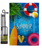 Summer Chilling - Fun In The Sun Summer Vertical Impressions Decorative Flags HG192347 Made In USA