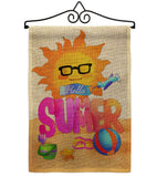 Hello Summer - Fun In The Sun Summer Vertical Impressions Decorative Flags HG192397 Made In USA