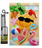 Chilling Sun - Fun In The Sun Summer Vertical Impressions Decorative Flags HG192611 Made In USA