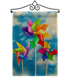 Pinwheels - Fun In The Sun Summer Vertical Impressions Decorative Flags HG192642 Made In USA