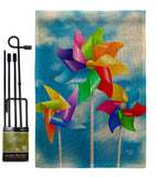 Pinwheels - Fun In The Sun Summer Vertical Impressions Decorative Flags HG192642 Made In USA