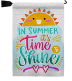 Time To Shine - Fun In The Sun Summer Vertical Impressions Decorative Flags HG192656 Made In USA