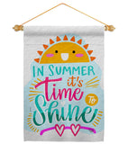 Time To Shine - Fun In The Sun Summer Vertical Impressions Decorative Flags HG192656 Made In USA