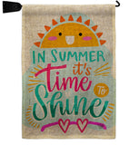 Time To Shine - Fun In The Sun Summer Vertical Impressions Decorative Flags HG192656 Made In USA