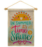 Time To Shine - Fun In The Sun Summer Vertical Impressions Decorative Flags HG192656 Made In USA