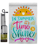 Time To Shine - Fun In The Sun Summer Vertical Impressions Decorative Flags HG192656 Made In USA