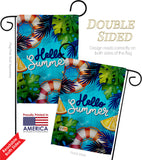 Hello Cool Summer - Fun In The Sun Summer Horizontal Impressions Decorative Flags HG120247 Made In USA