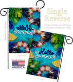 Hello Cool Summer - Fun In The Sun Summer Horizontal Impressions Decorative Flags HG120247 Made In USA