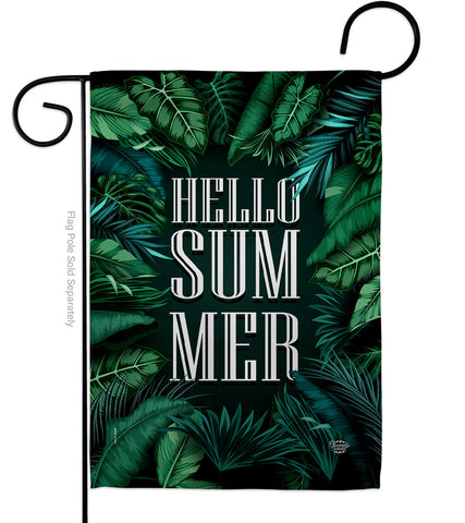 Hello Summer - Fun In The Sun Summer Vertical Impressions Decorative Flags HG190070 Made In USA