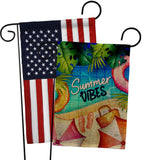 Summer Pool Vibes - Fun In The Sun Summer Horizontal Impressions Decorative Flags HG120246 Made In USA