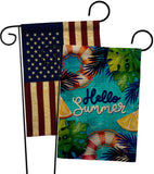 Hello Cool Summer - Fun In The Sun Summer Horizontal Impressions Decorative Flags HG120247 Made In USA