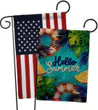 Hello Cool Summer - Fun In The Sun Summer Horizontal Impressions Decorative Flags HG120247 Made In USA