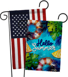 Hello Cool Summer - Fun In The Sun Summer Horizontal Impressions Decorative Flags HG120247 Made In USA