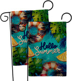 Hello Cool Summer - Fun In The Sun Summer Horizontal Impressions Decorative Flags HG120247 Made In USA