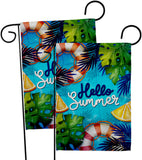 Hello Cool Summer - Fun In The Sun Summer Horizontal Impressions Decorative Flags HG120247 Made In USA