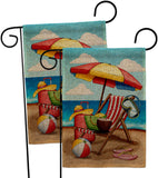 Beach Chair - Fun In The Sun Summer Horizontal Impressions Decorative Flags HG190162 Made In USA