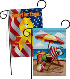 Beach Chair - Fun In The Sun Summer Horizontal Impressions Decorative Flags HG190162 Made In USA