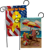 Beach Chair - Fun In The Sun Summer Horizontal Impressions Decorative Flags HG190162 Made In USA