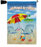 Vamonos de Playa - Fun In The Sun Summer Vertical Impressions Decorative Flags HG120025 Made In USA