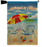 Vamonos de Playa - Fun In The Sun Summer Vertical Impressions Decorative Flags HG120025 Made In USA