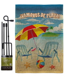 Vamonos de Playa - Fun In The Sun Summer Vertical Impressions Decorative Flags HG120025 Made In USA