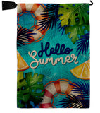 Hello Cool Summer - Fun In The Sun Summer Horizontal Impressions Decorative Flags HG120247 Made In USA