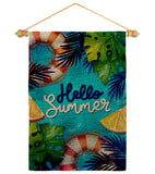 Hello Cool Summer - Fun In The Sun Summer Horizontal Impressions Decorative Flags HG120247 Made In USA