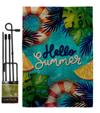 Hello Cool Summer - Fun In The Sun Summer Horizontal Impressions Decorative Flags HG120247 Made In USA