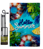 Hello Cool Summer - Fun In The Sun Summer Horizontal Impressions Decorative Flags HG120247 Made In USA