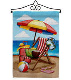 Beach Chair - Fun In The Sun Summer Horizontal Impressions Decorative Flags HG190162 Made In USA