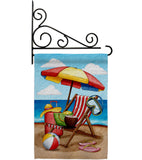 Beach Chair - Fun In The Sun Summer Horizontal Impressions Decorative Flags HG190162 Made In USA