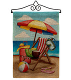 Beach Chair - Fun In The Sun Summer Horizontal Impressions Decorative Flags HG190162 Made In USA