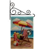 Beach Chair - Fun In The Sun Summer Horizontal Impressions Decorative Flags HG190162 Made In USA