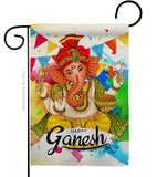 Happy Ganesh - Faith & Religious Inspirational Vertical Impressions Decorative Flags HG190003 Made In USA