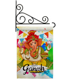 Happy Ganesh - Faith & Religious Inspirational Vertical Impressions Decorative Flags HG190003 Made In USA