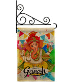 Happy Ganesh - Faith & Religious Inspirational Vertical Impressions Decorative Flags HG190003 Made In USA