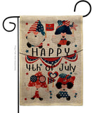 July 4 Gnome - Bugs Frogs Garden Friends Vertical Impressions Decorative Flags HG120305 Made In USA