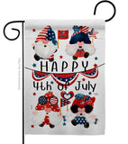 July 4 Gnome - Bugs Frogs Garden Friends Vertical Impressions Decorative Flags HG120305 Made In USA