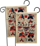 July 4 Gnome - Bugs Frogs Garden Friends Vertical Impressions Decorative Flags HG120305 Made In USA