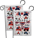 July 4 Gnome - Bugs Frogs Garden Friends Vertical Impressions Decorative Flags HG120305 Made In USA