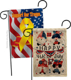 July 4 Gnome - Bugs Frogs Garden Friends Vertical Impressions Decorative Flags HG120305 Made In USA